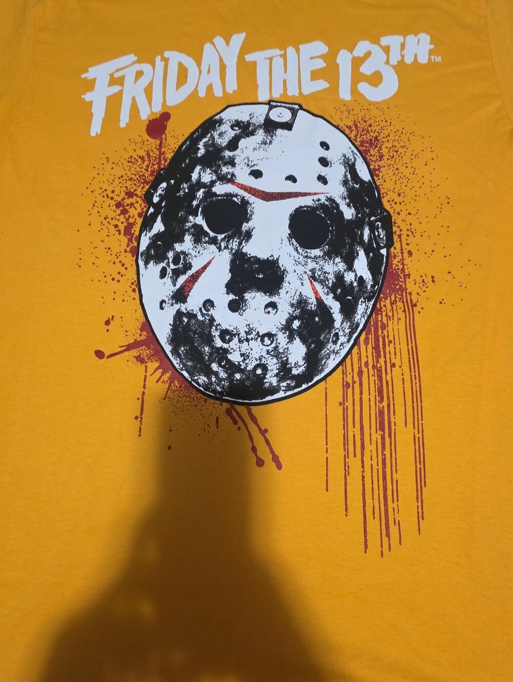 Friday the 13th Graphic Tee - Yellow with Mask Print